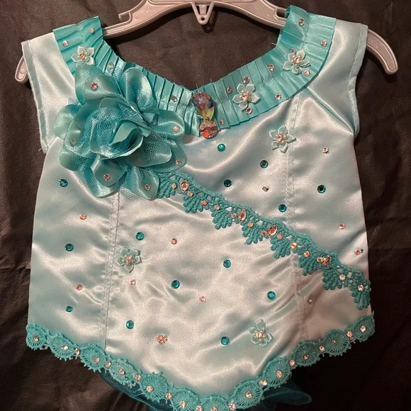Blue two piece pageant dress